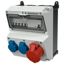 MENNEKES 920009 prise de courant Type F Bleu, Rouge, Blanc