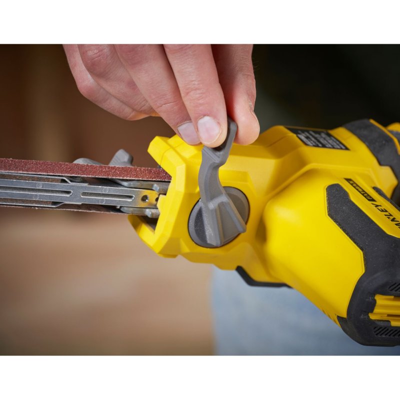 Stanley FATMAX V20 BAND FILE BARE Ponceuse à bande 1204 tr/min Noir, Jaune