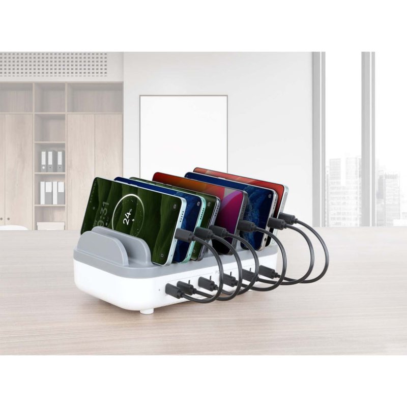 MANHATTAN 10-Port USB-Power Delivery-Ladestation 200W