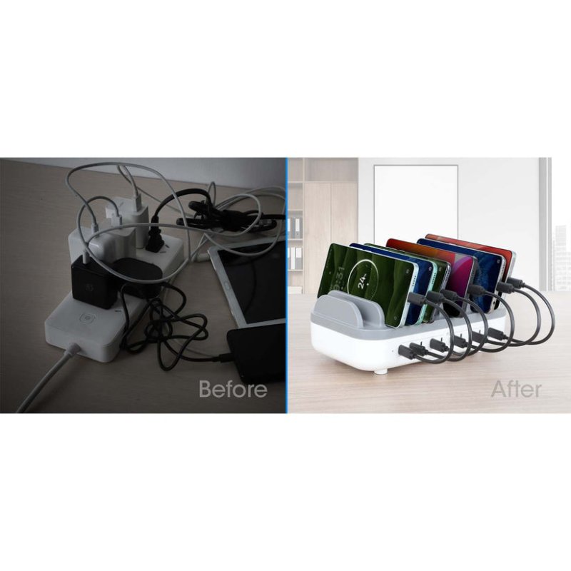 MANHATTAN 10-Port USB-Power Delivery-Ladestation 200W