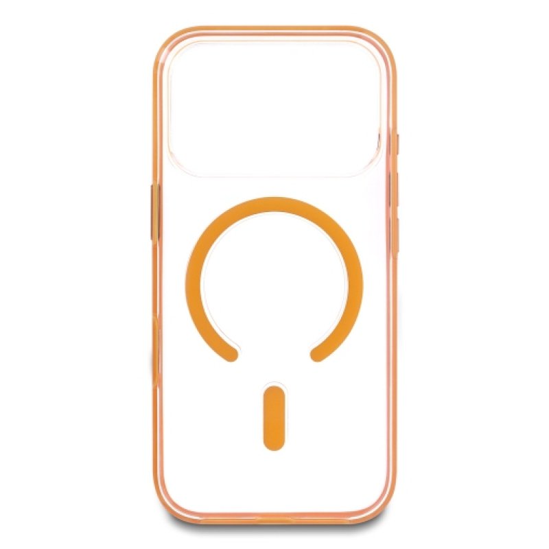 Delock Schutzhülle für iPhone 17 Pro kompatibel mit MagSafe transparent-orange