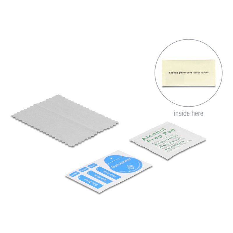 DeLOCK Protecteur d’écran en verre de confidentialité pour iPhone 16 Pro / Verre trempé anti-espion 2 façons,