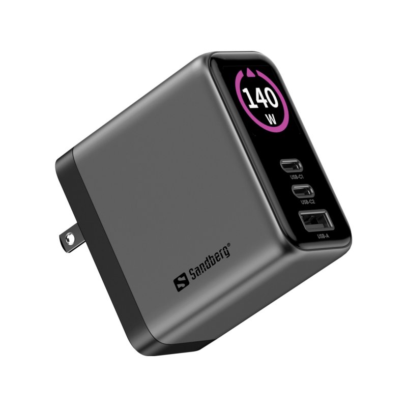 Sandberg Travel Charger PD140W Display