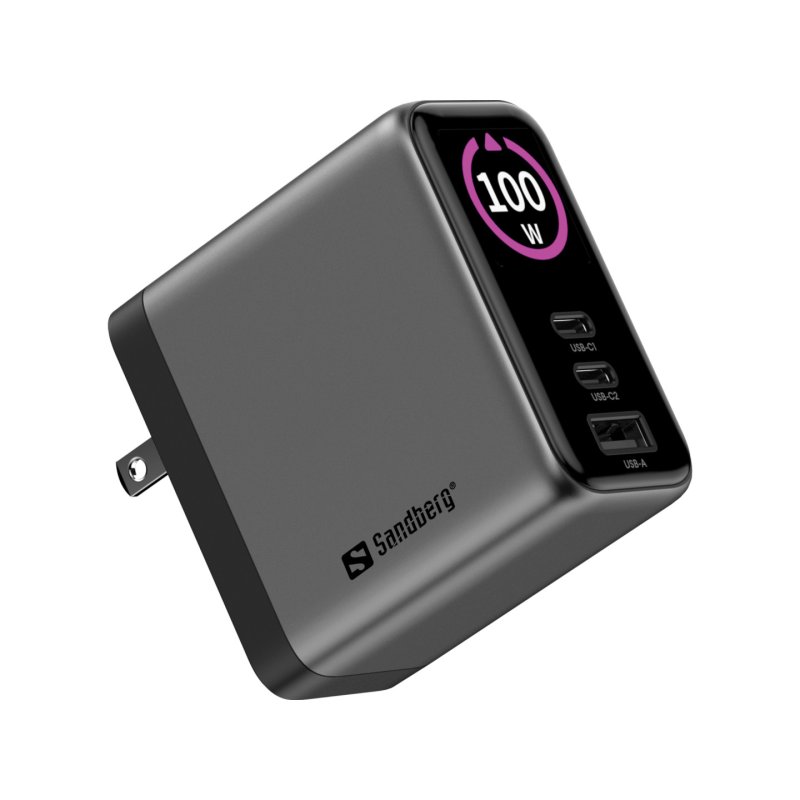 Sandberg Travel Charger PD100W Display