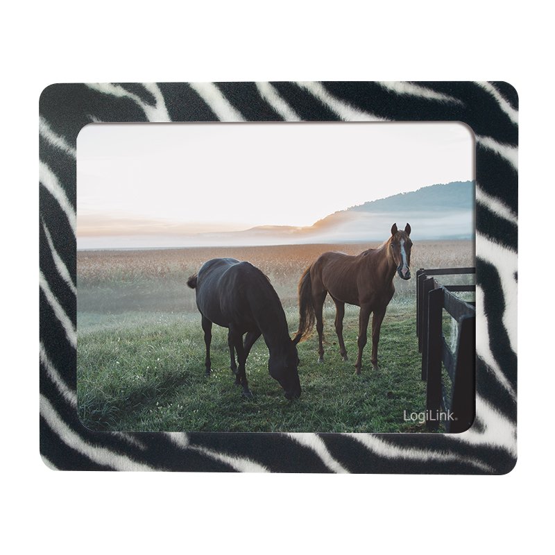Logilink Mauspad Fotorahmen "Zebra Design" extra dünn