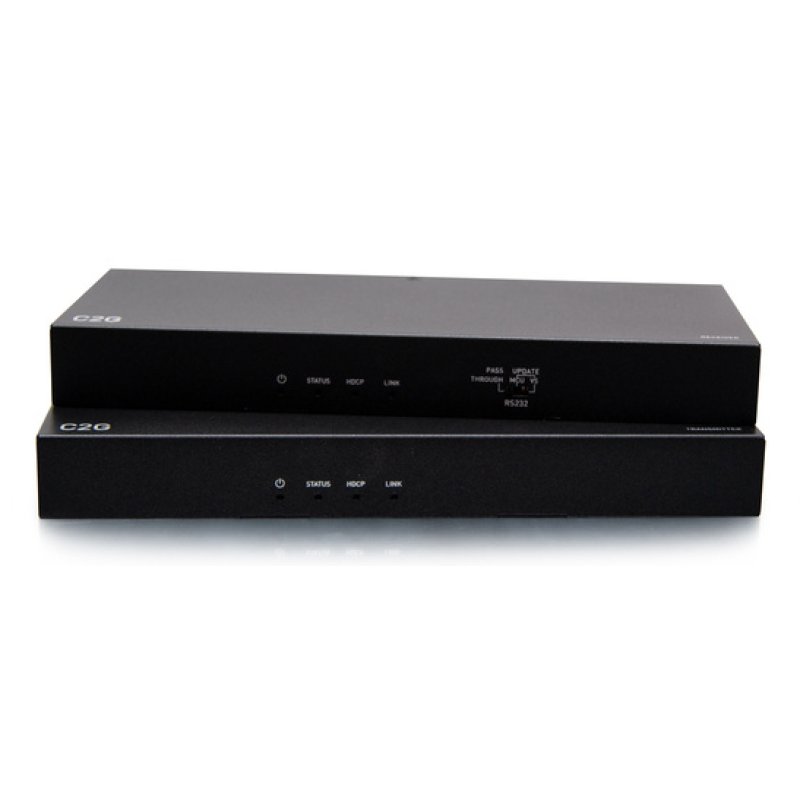 C2G HDMI HDBaseT 3.5mm, USB-B to A, and RS232 over Cat Extender Box Transmitter to Box Receiver - 4K 60Hz