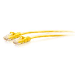 7FT/2.1M CAT6A SLIM PATCH 28AWG YELLOW