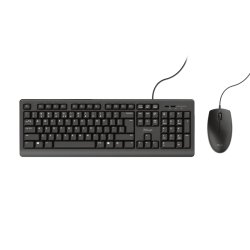 Trust TKM-250 clavier Souris incluse USB QWERTZ Allemand Noir