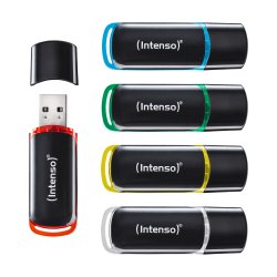 Intenso 3511585 lecteur USB flash 32 Go USB Type-A 2.0 Noir, Rouge, Vert, Transparent, Jaune, Bleu