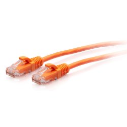 C2G 1ft (0.3m) Cat6a Snagless Unshielded (UTP) Slim Ethernet Patch Cable - Orange