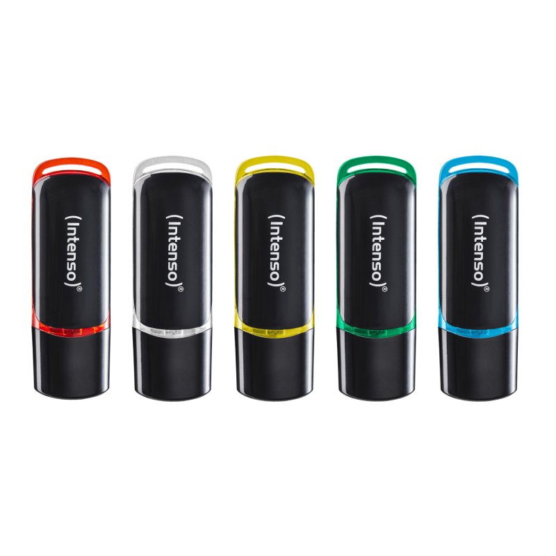 Intenso 3511585 lecteur USB flash 32 Go USB Type-A 2.0 Noir, Rouge, Vert, Transparent, Jaune, Bleu