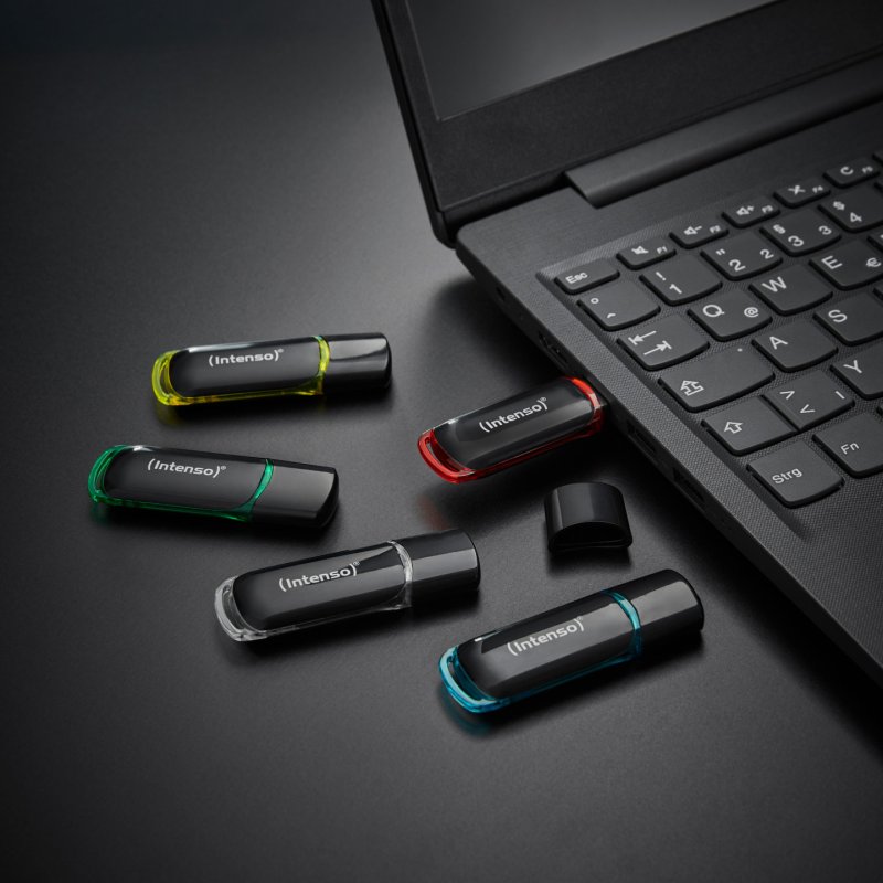 Intenso 3511585 lecteur USB flash 32 Go USB Type-A 2.0 Noir, Rouge, Vert, Transparent, Jaune, Bleu