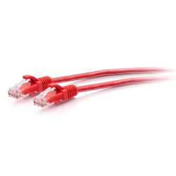 3FT/0.9M CAT6A SLIM PATCH 28AWG RED