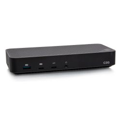 C2G USB-C 11-in-1 Hybrid DisplayLink and DP Alt Mode Triple 4K Docking Station with HDMI, DisplayPortTM, Ethernet, USB,