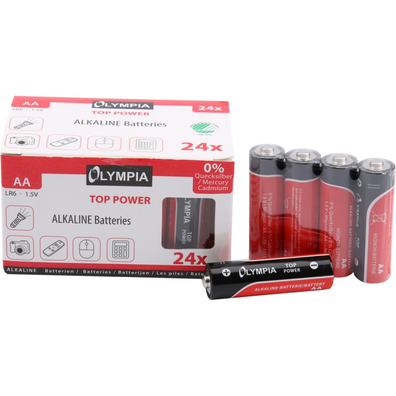 Olympia Alkaline Batterien AA 24 Stück