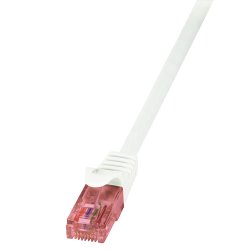 LogiLink 15m Cat.6 U/UTP câble de réseau Blanc Cat6 U/UTP (UTP)