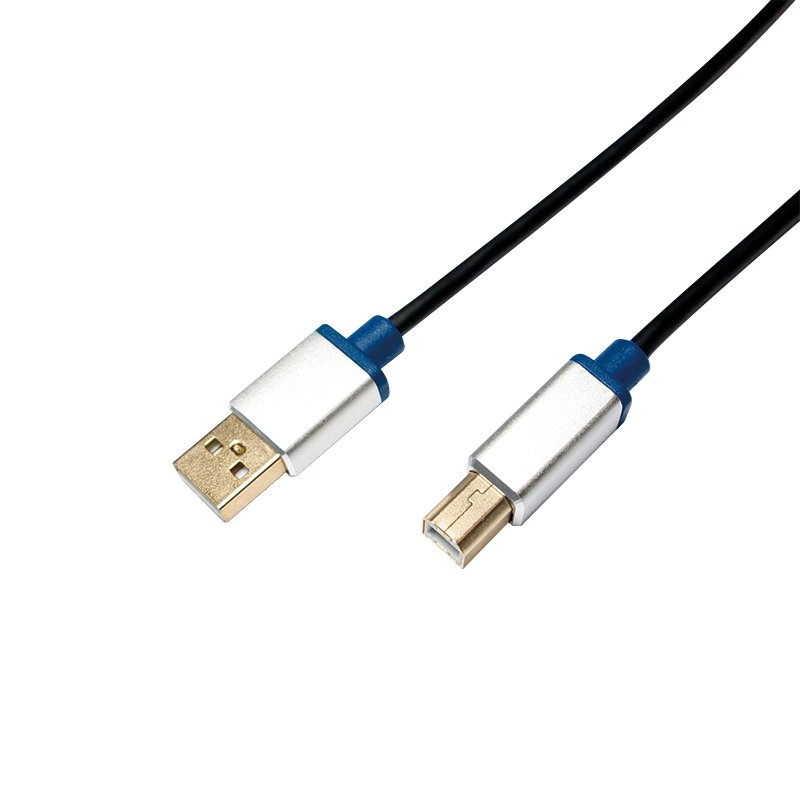 LogiLink 2m, USB2.0-A/USB2.0-B câble USB USB A USB B 0,48 Gbit/s Noir