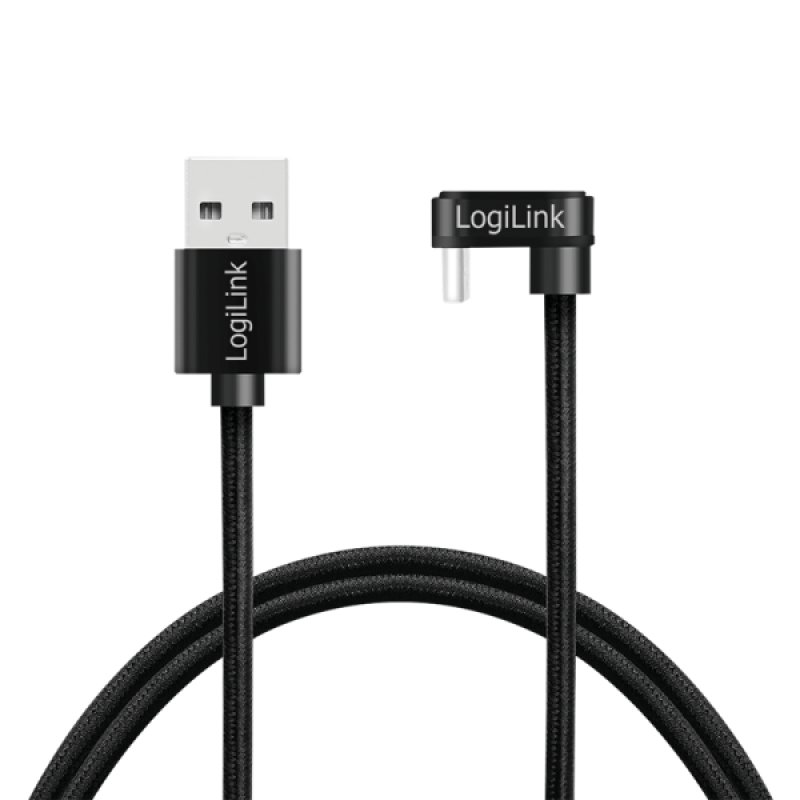 LogiLink CU0195 USB cable USB 2.0 3 m USB A USB C 0.48 Gbit/s 60 W Black