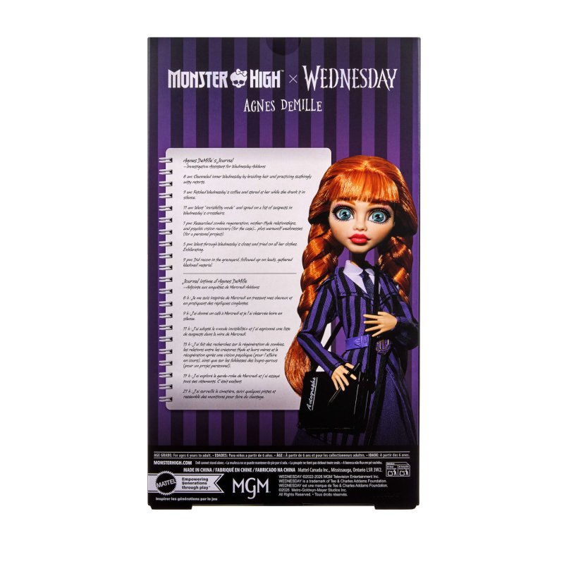 Monster High x Mercredi-Poupée Agnes DeMille-uniforme violet