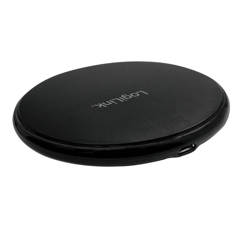 LogiLink PA0178 mobile device charger Smartphone, Tablet Black USB Wireless charging Fast charging Indoor