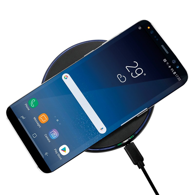 LogiLink PA0178 chargeur d'appareils mobiles Smartphone, Tablette Noir USB Recharge sans fil Charge rapide Intérieure