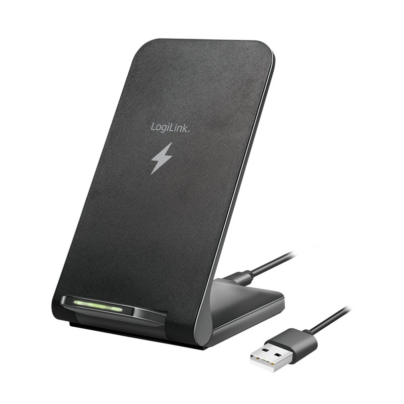 LogiLink PA0315RF mobile device charger Smartphone Black USB Wireless charging Fast charging Indoor