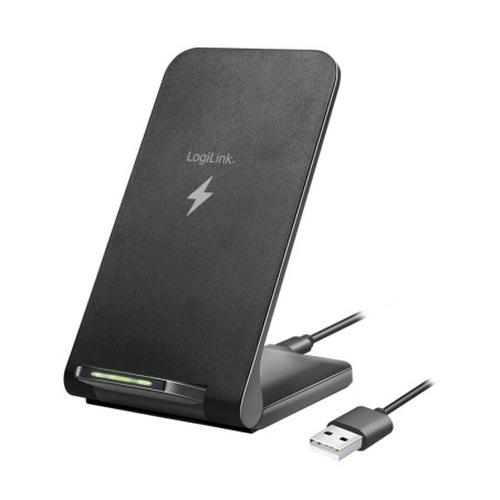 Logilink Wireless Quick Charging Stand 15 W, twin coil, black