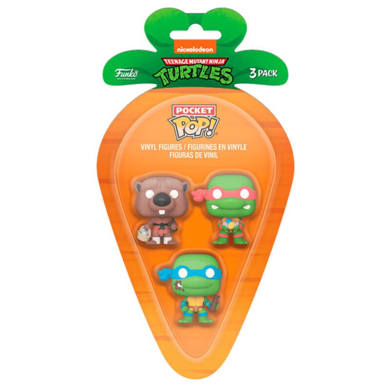 Tortues Ninja pack 3 figurines Pocket POP! Vinyl L/R/S 4 cm