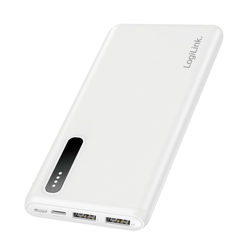 Logilink Mobile Power Bank, LiPo, 8.000 mAh, white