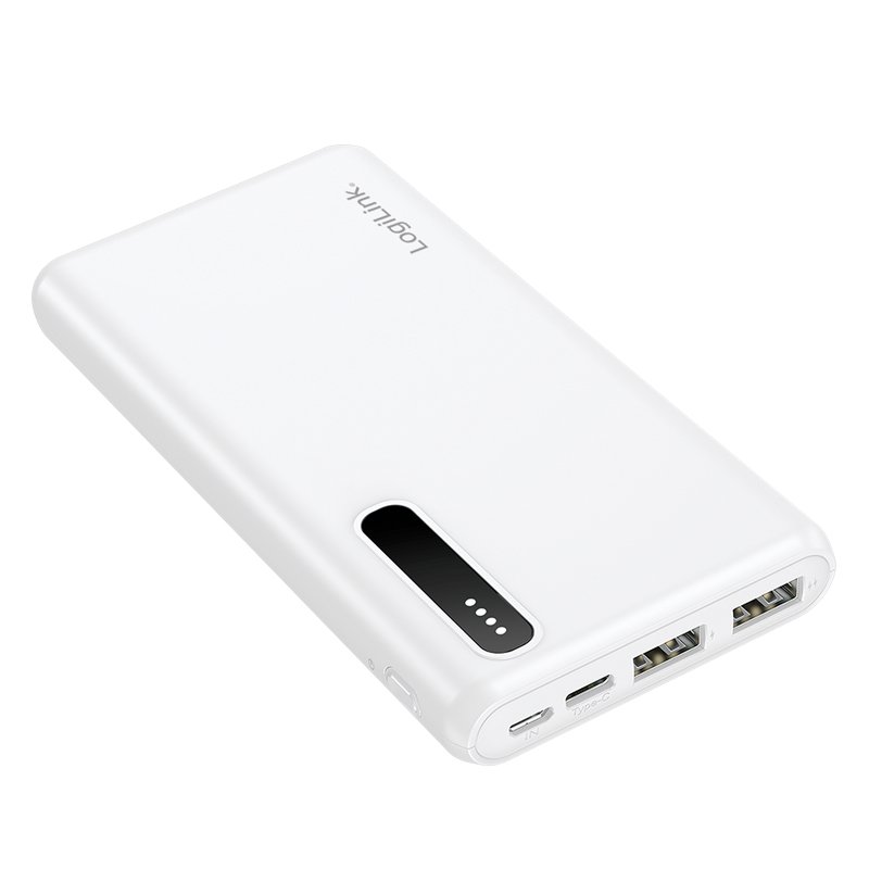 Logilink Mobile Power Bank, LiPo, 8.000 mAh, white