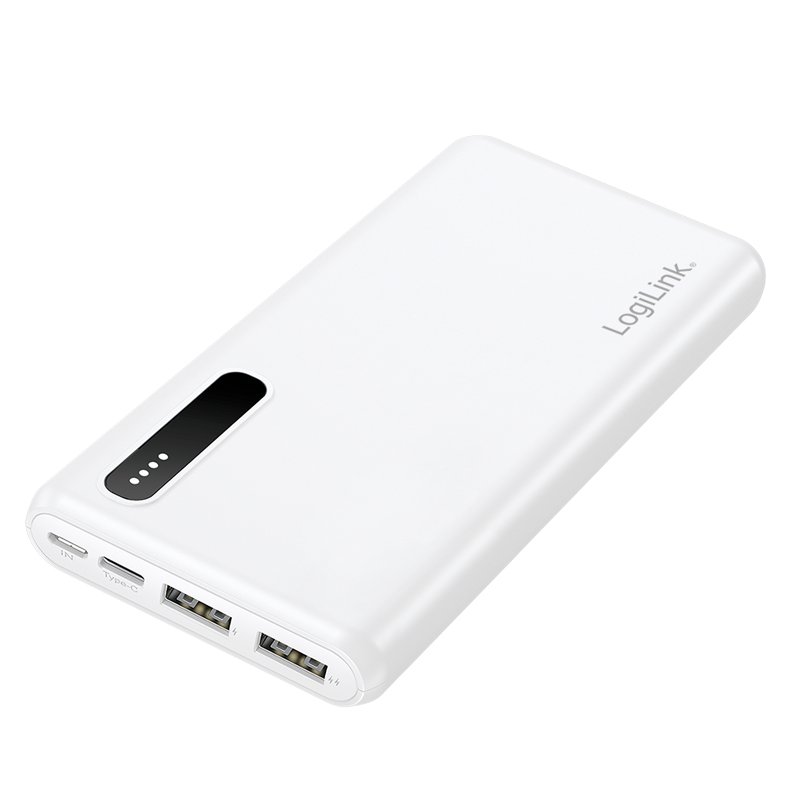 Logilink Mobile Power Bank, LiPo, 8.000 mAh, white