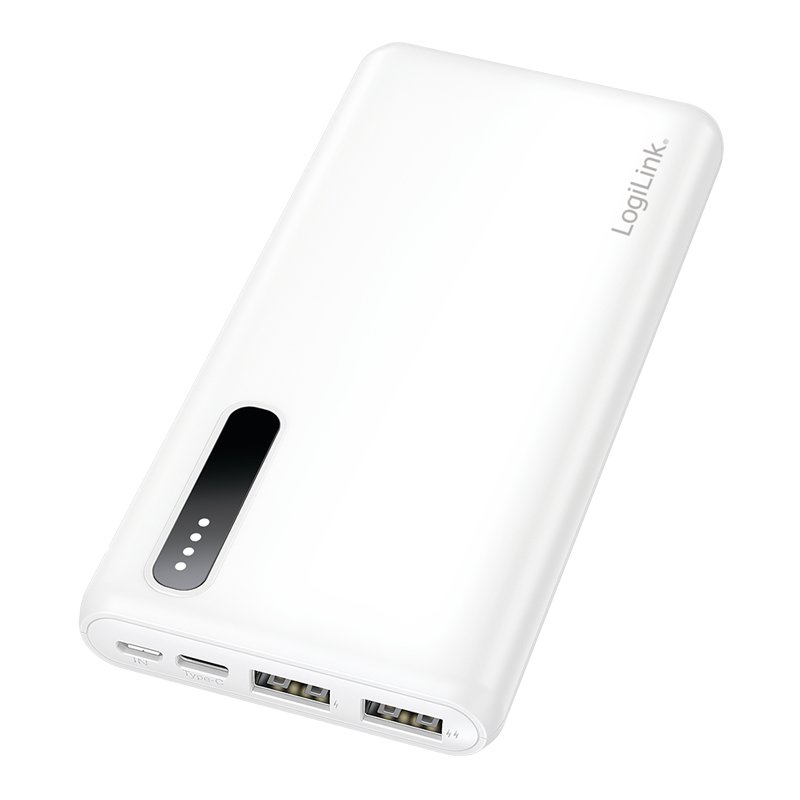 Logilink Mobile Power Bank, LiPo, 8.000 mAh, white