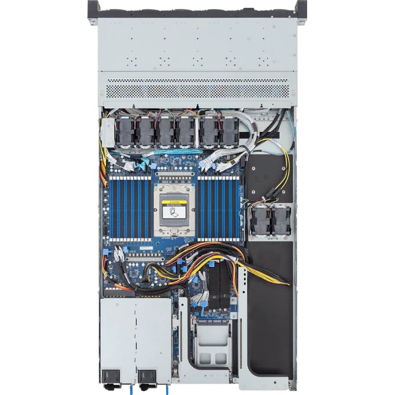 GIGABYTE R163-ZG2-AAJ2 Rev. 3.x AMD SoC Socket SP5 Rack (1 U) Noir, Acier
