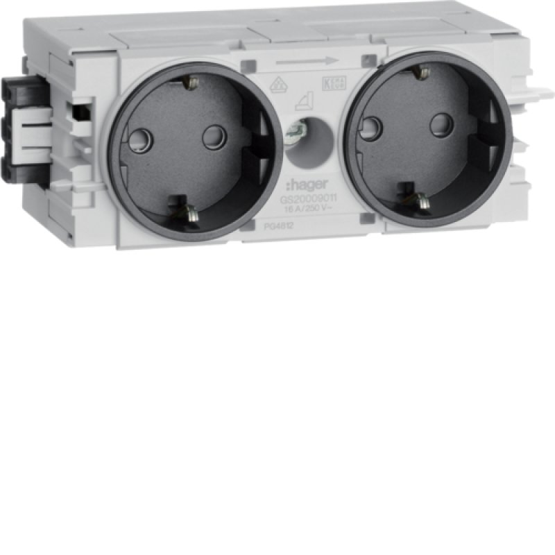 Hager GS20009011 prise de courant Graphite