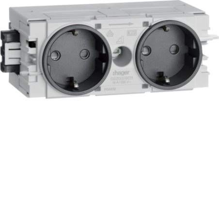 Hager GS20009011 prise de courant Graphite