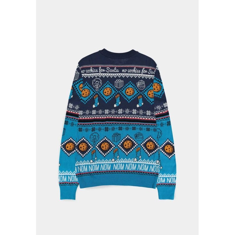 Sesame Street Christmas Sweater Cookie Monster Size S