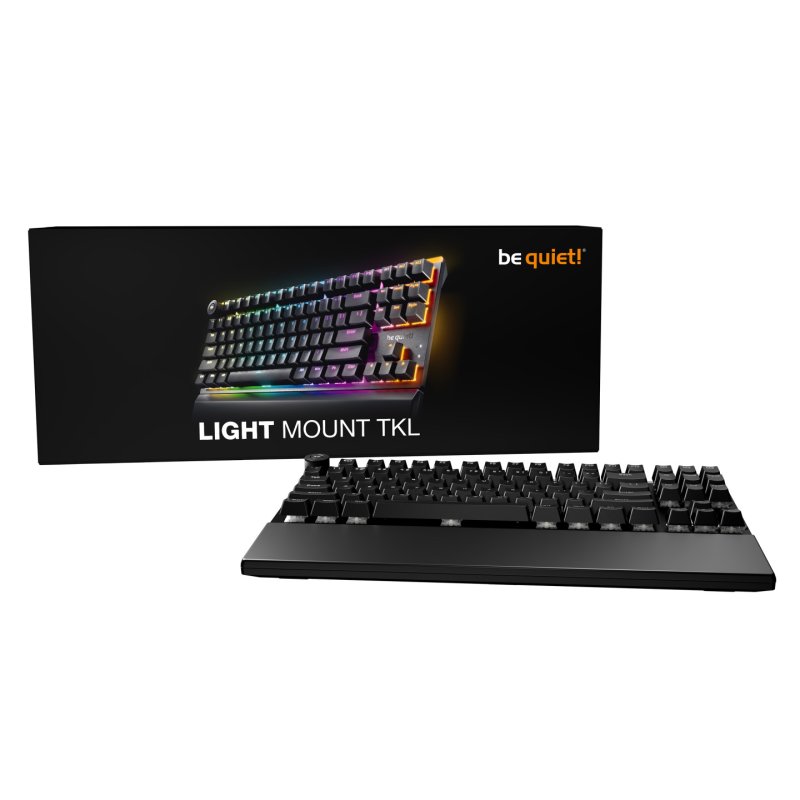 be quiet! Light Mount TKL FR | clavier mécanique silencieux | format 80% | switches Silent V2 tactiles | ARGB | layout