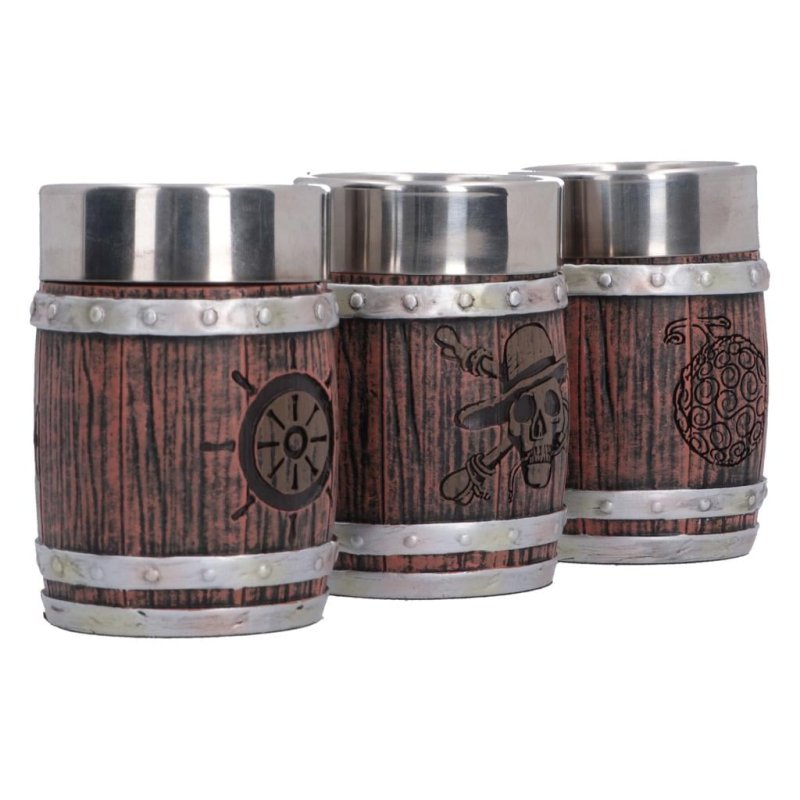 ONE PIECE - Barrel - Set de 3 verres à shots