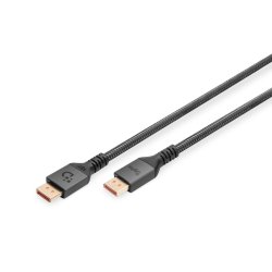Digitus 16K DisplayPort connection cable, version 2.1, 2m, 80G, black