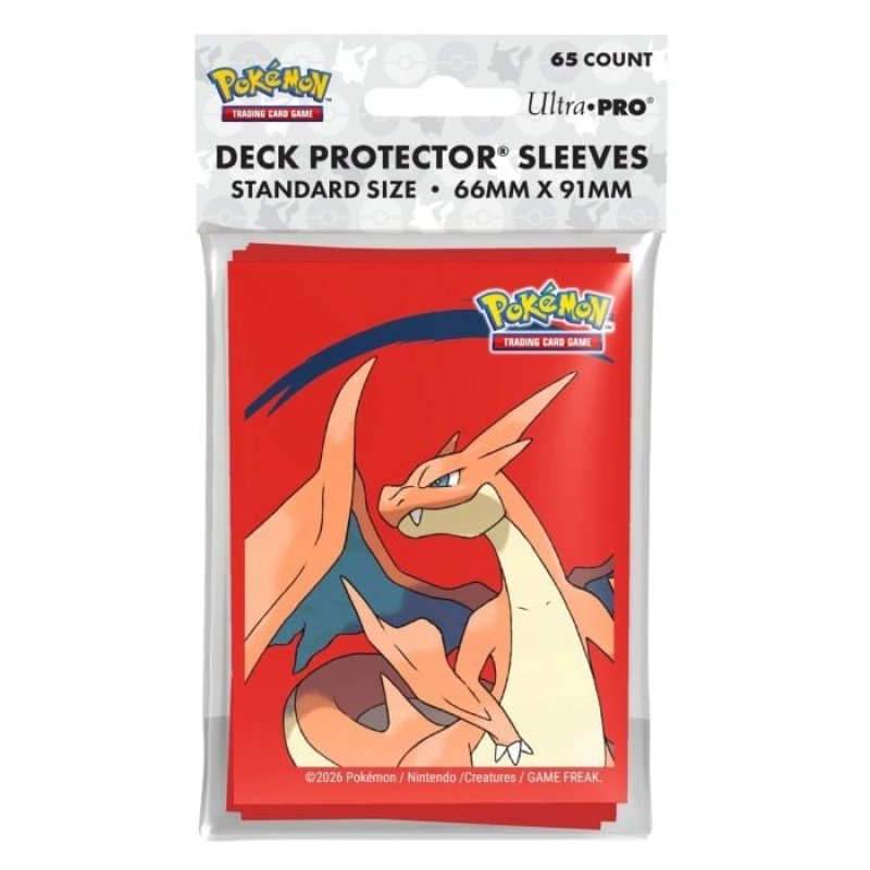 Ultra Pro - Pokémon JCC - Pochettes de protection de deck Méga-Dracaufeu Y 65 pcs (66 x 91 mm)