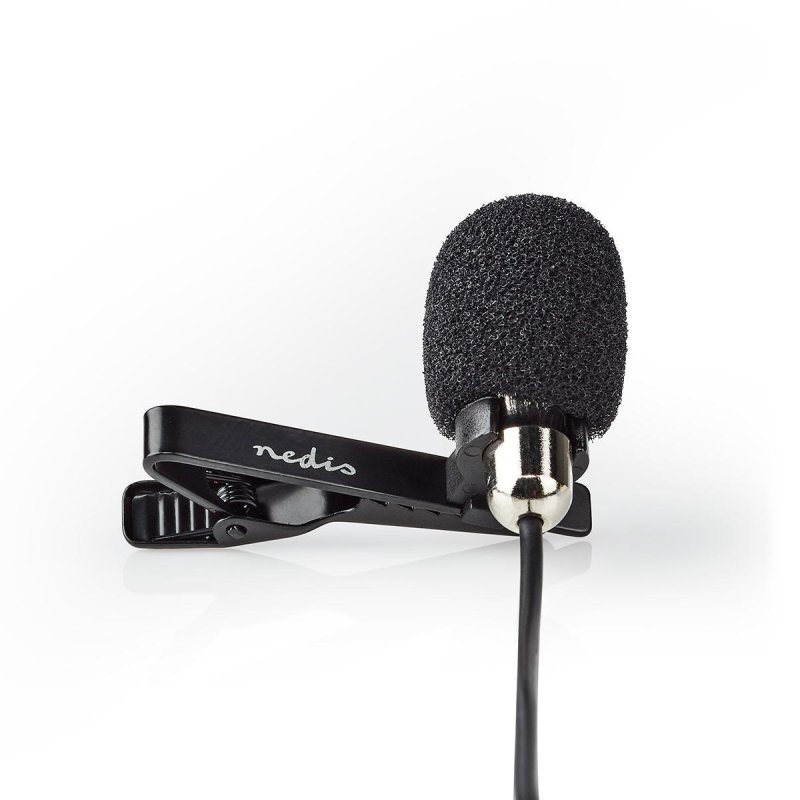 Nedis MICCJ105BK microphone Black, Chrome Clip-on microphone