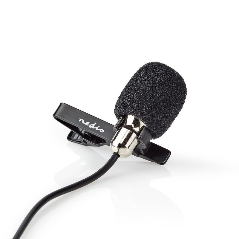 Nedis MICCJ105BK microphone Noir, Chrome Microphone à clipser