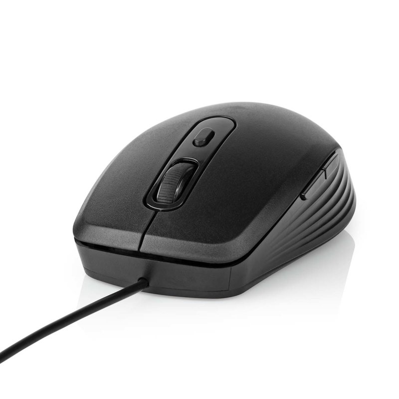Nedis MSWD110BK souris Bureau Droitier USB Type-A Rollerbar 3600 DPI