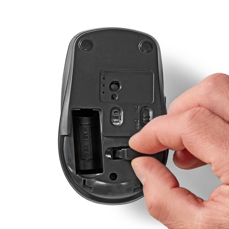 Nedis Mouse Drahtlos | 800 / 1200 / 1600 dpi | Einstellbar DPI | Anzahl Knöpfe: 6 | Rechtshändig