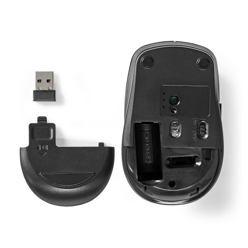 Nedis Mouse Drahtlos | 800 / 1200 / 1600 dpi | Einstellbar DPI | Anzahl Knöpfe: 6 | Rechtshändig