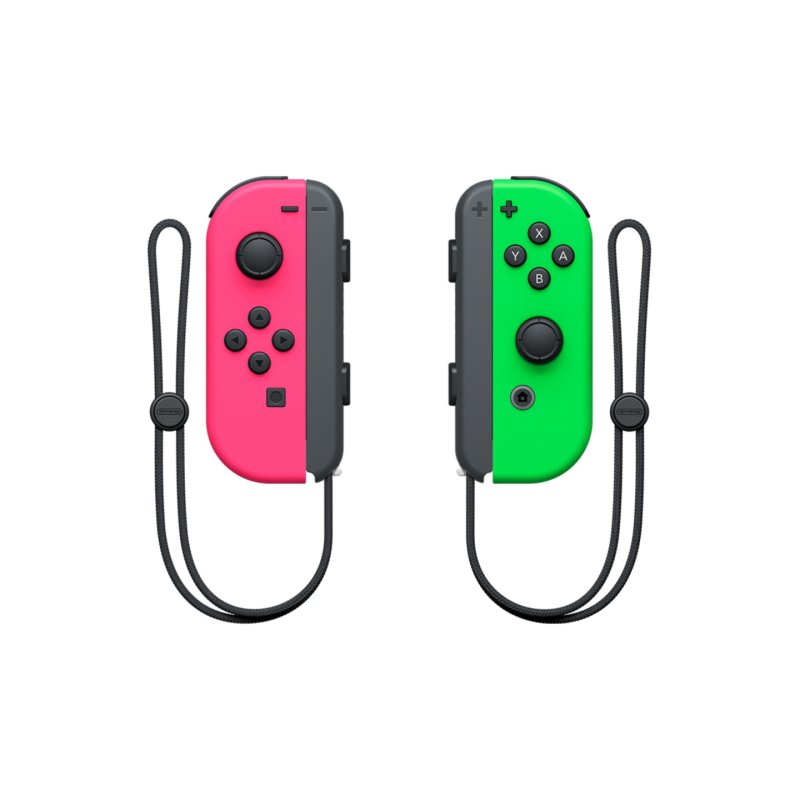 Paire de manettes Joy-Con Vert Neon/Rose Neon - Avec des batteries amovibles