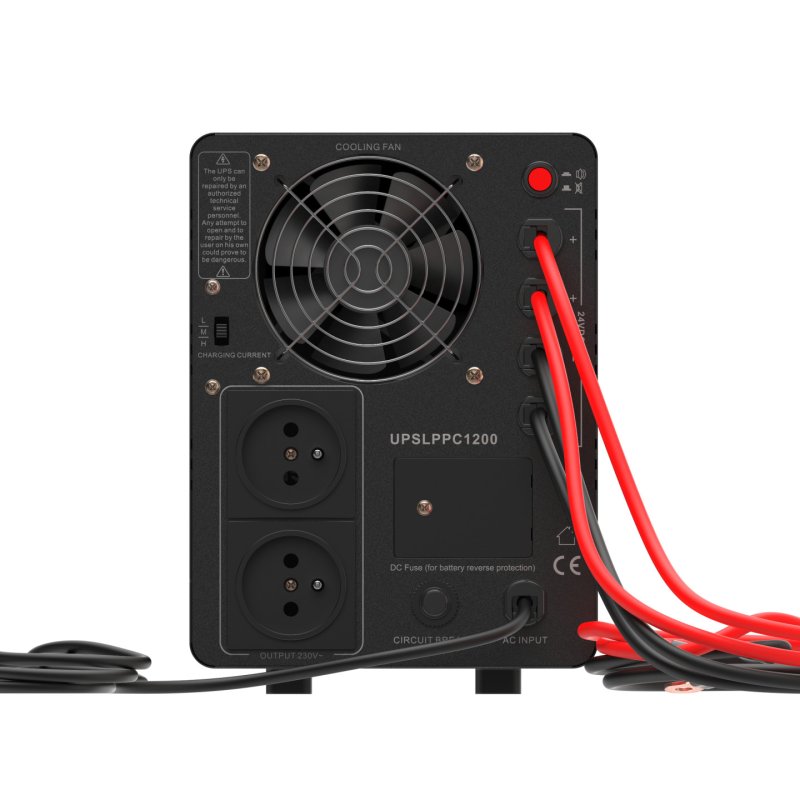 Green Cell UPSLPPC1200 Uninterruptible Power Supply AVR UPS 2000VA 1200W PowerCore 24 VDC with LCD Display