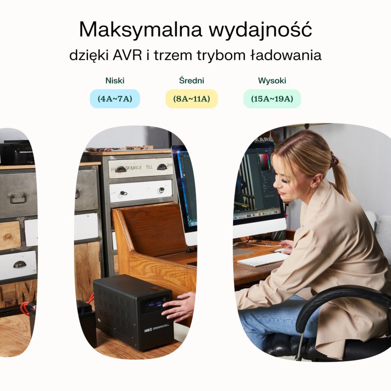 Green Cell UPSLPPC1200 uninterruptible power supply (UPS) Line-Interactive 2 kVA 1200 W