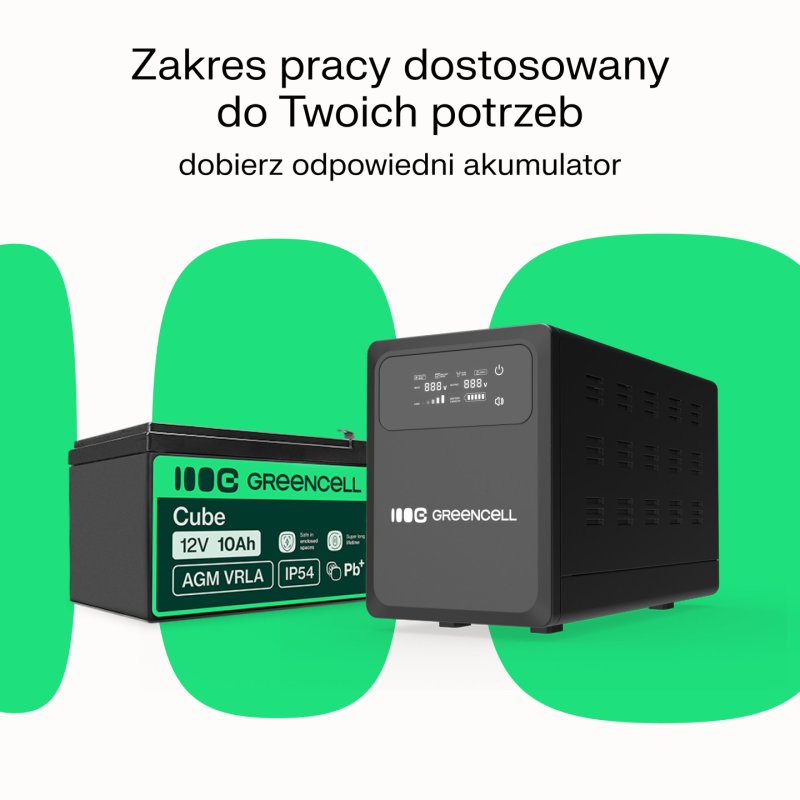 Green Cell UPSLPPC500 alimentation d'énergie non interruptible Interactivité de ligne 0,8 kVA 500 W