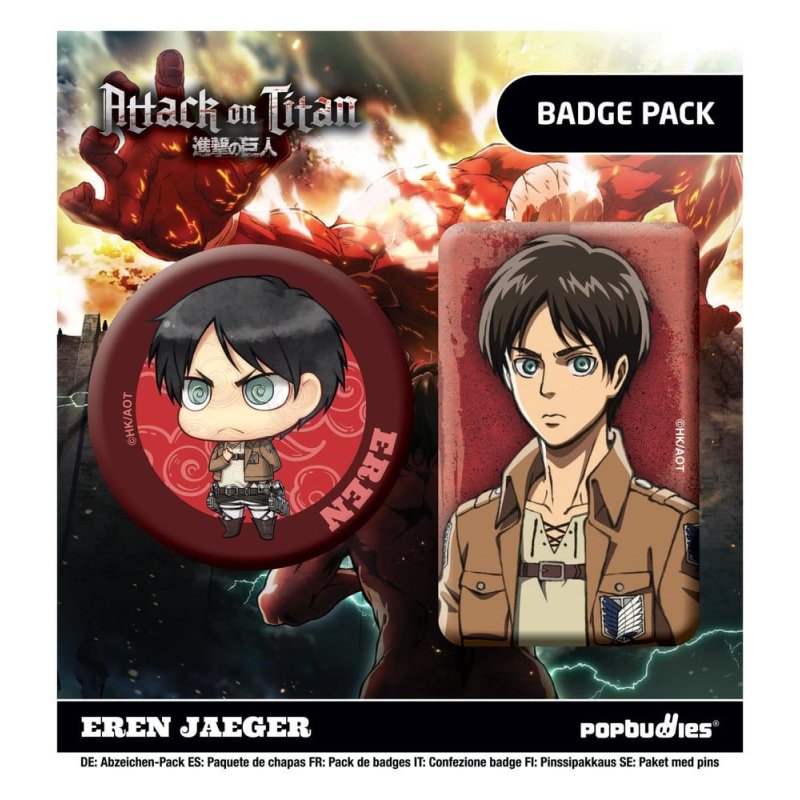 Attack on Titan Badges 2-Pack Eren Jaeger